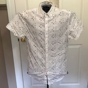 Denim & Flower slim fit patterned button down